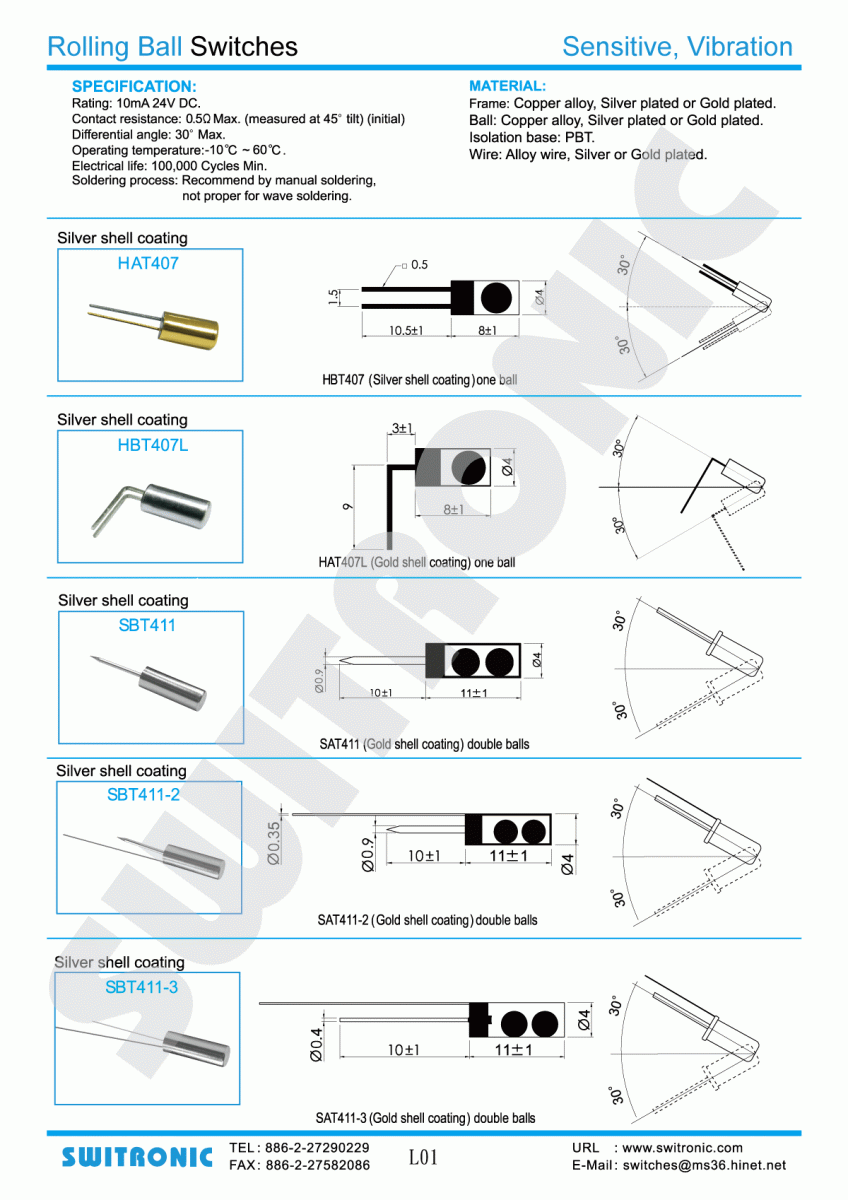 Rolling Ball Switch